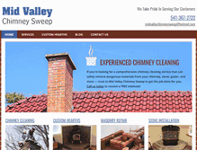 Tablet Screenshot of midvalleychimneysweep.com